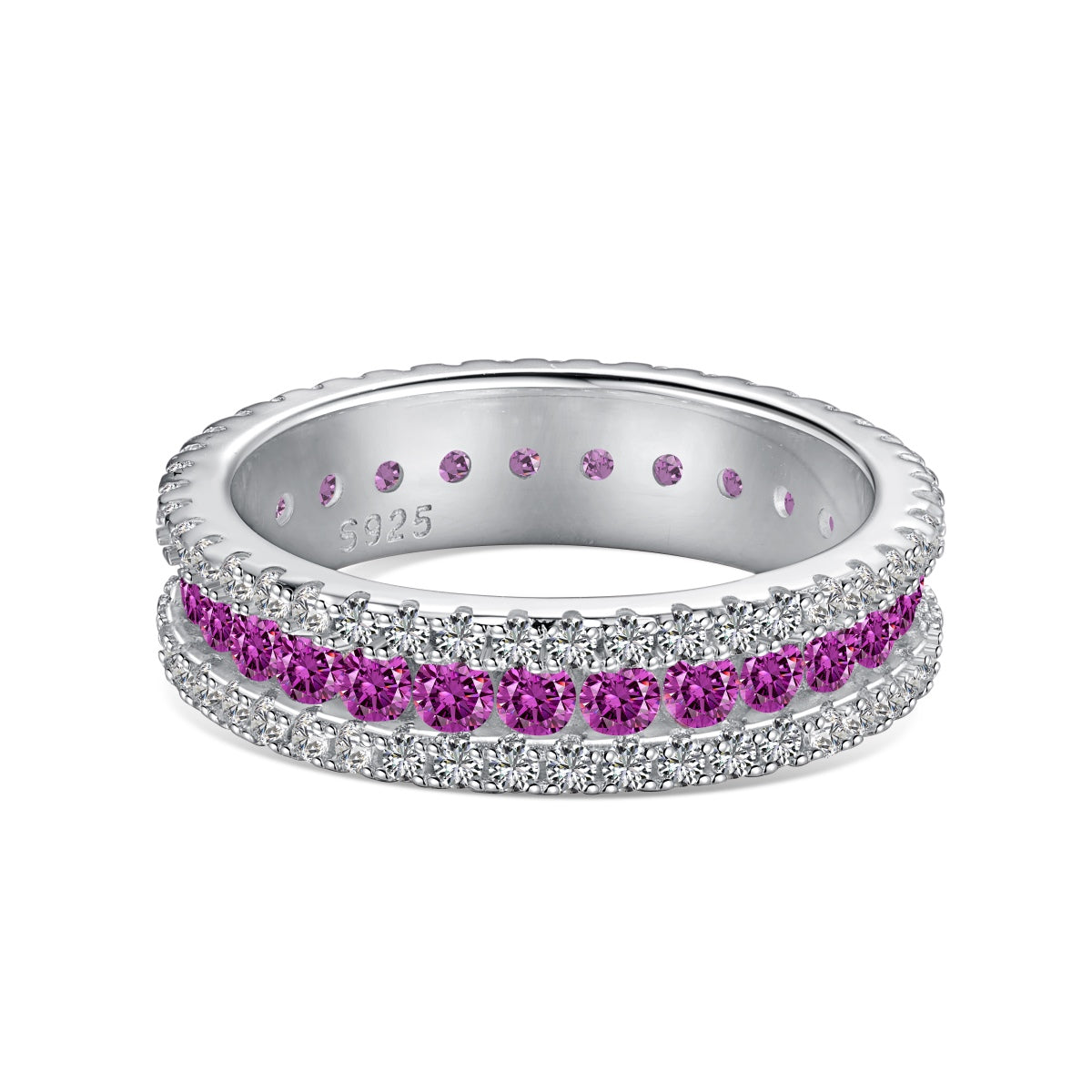 [Okajuri Jewelry]Delicate Colorful Round Cut Daily Ring