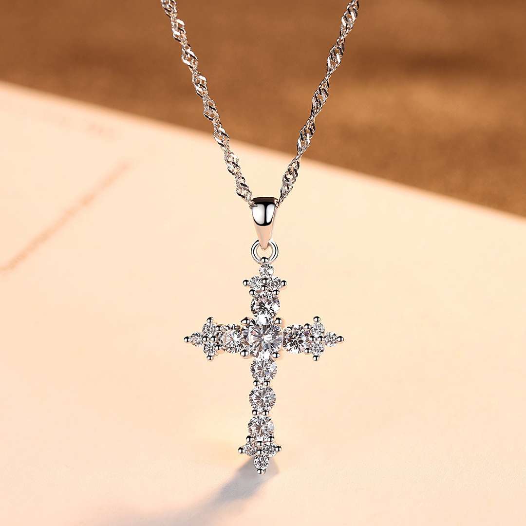 [Okajuri Jewelry]Delicate Cross Shape Necklace