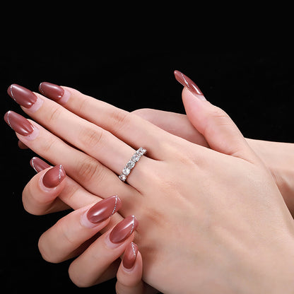 [Okajuri Jewelry]Eternity Round Cut Tennis Ring