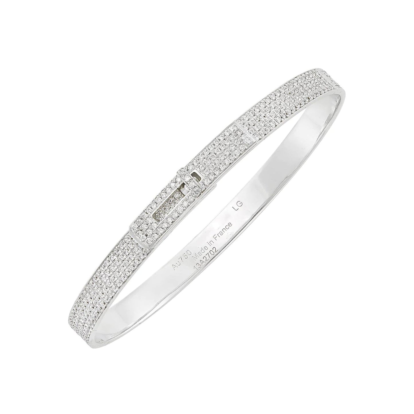 [Okajuri Jewelry]HM KELLY BRACELET IN SILVER AND FULL PAVE DIAMOND