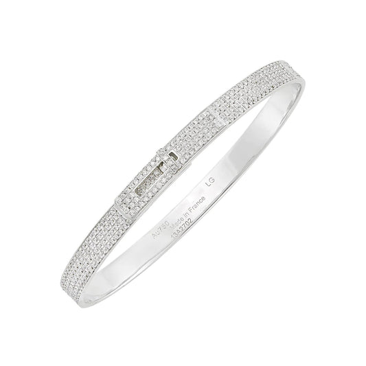 [Okajuri Jewelry]HM KELLY BRACELET IN SILVER AND FULL PAVE DIAMOND