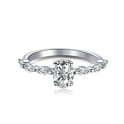 [Okajuri Jewelry]0.75 Carat Luxurious Vibrant Elongated Cushion Cut Daily Ring