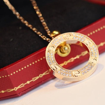 [Okajuri Jewelry]LOVE NECKLACE ADJUSTABLE ROSE GOLD