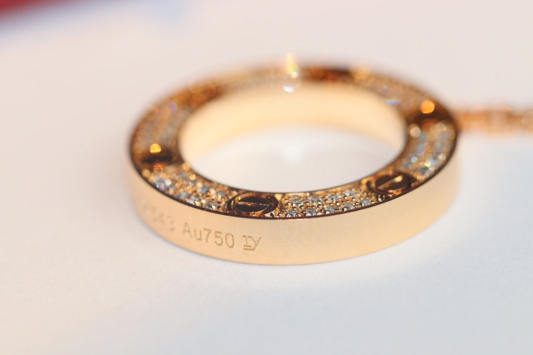 [Okajuri Jewelry]LOVE NECKLACE ADJUSTABLE ROSE GOLD