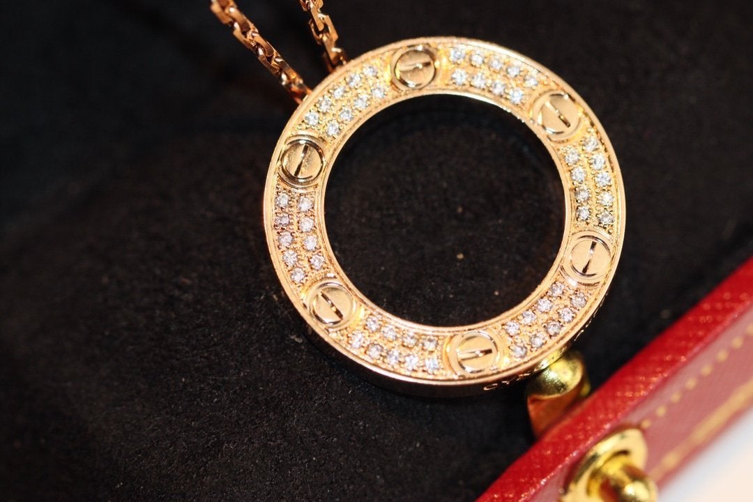 [Okajuri Jewelry]LOVE NECKLACE ADJUSTABLE ROSE GOLD