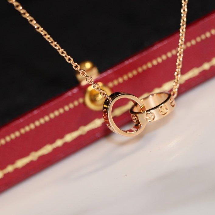 [Okajuri Jewelry]LOVE NECKLACE PINK GOLD AND SILVER