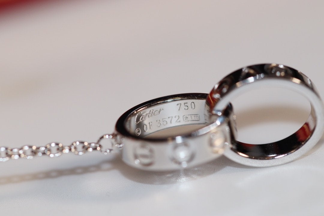 [Okajuri Jewelry]LOVE NECKLACE PINK GOLD AND SILVER