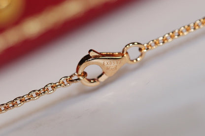[Okajuri Jewelry]LOVE NECKLACE PINK GOLD AND SILVER