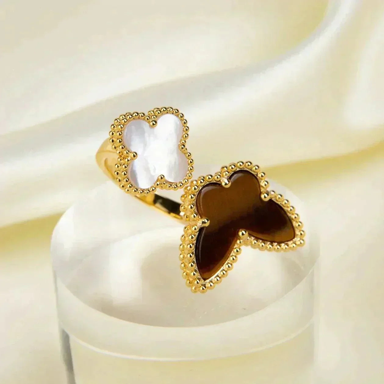 [Okajuri Jewelry]LUCKY BETWEEN THE FINGER RING