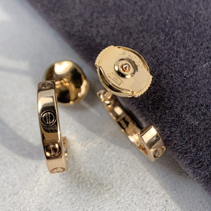 [Okajuri Jewelry]LOVE EARRINGS 2.65MM PINK GOLD