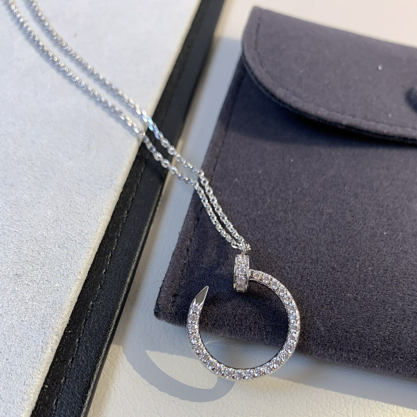 [Okajuri Jewelry]JUSTE NECKLACE SILVER DIAMONDS