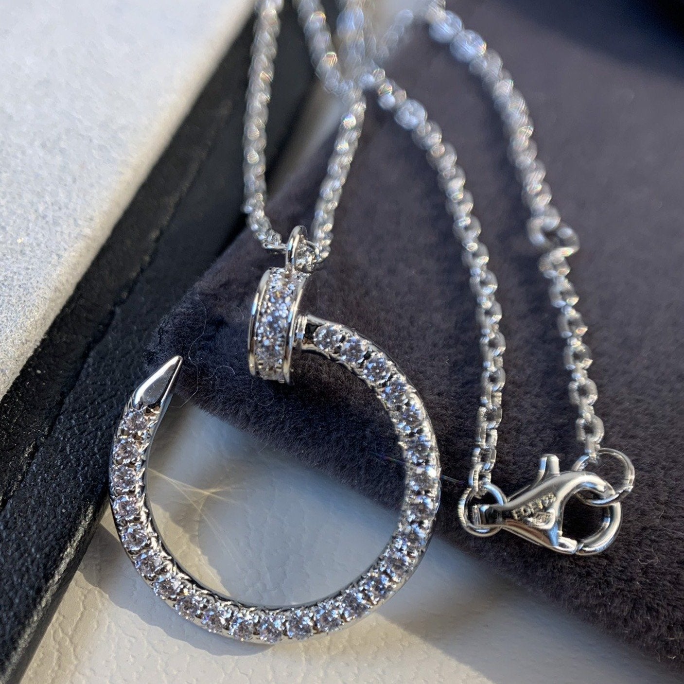 [Okajuri Jewelry]JUSTE NECKLACE SILVER DIAMONDS