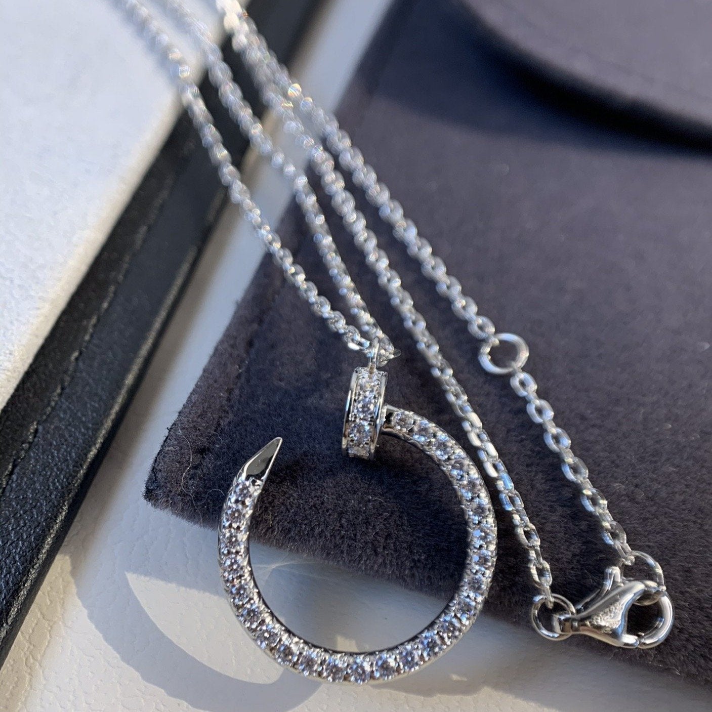 [Okajuri Jewelry]JUSTE NECKLACE SILVER DIAMONDS