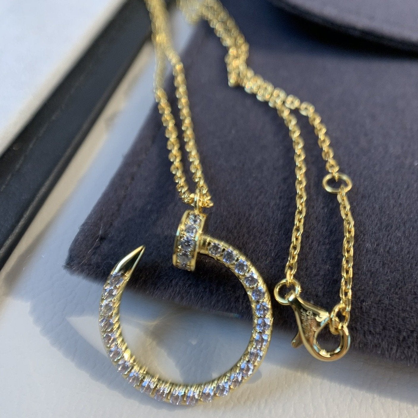 [Okajuri Jewelry]JUSTE NECKLACE GOLD DIAMONDS
