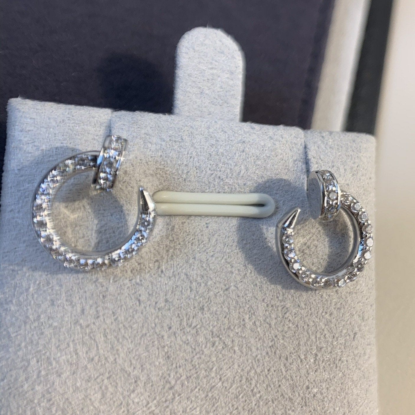 [Okajuri Jewelry]JUSTE EARRINGS SILVER DIAMONDS