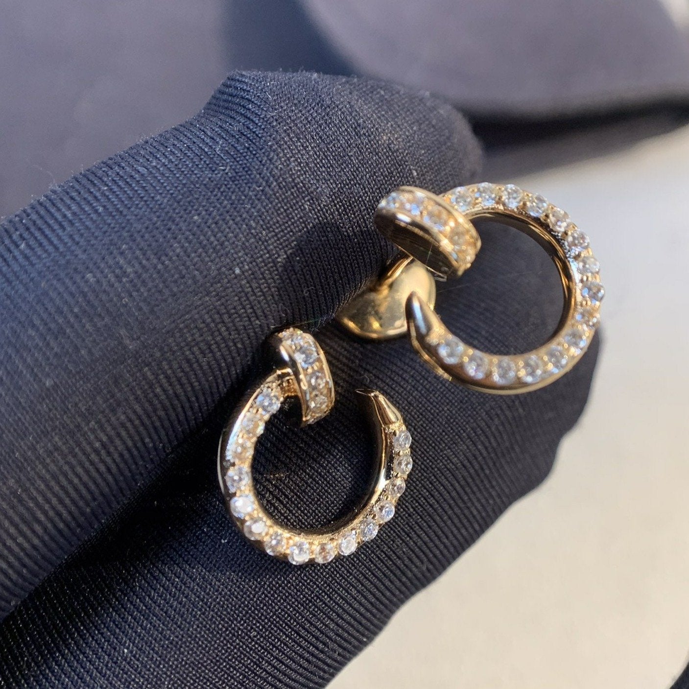 [Okajuri Jewelry]JUSTE EARRINGS GOLD DIAMONDS