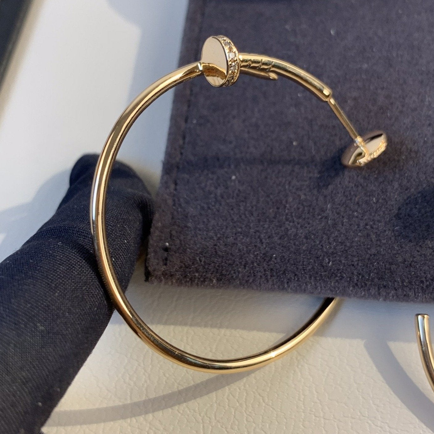 [Okajuri Jewelry]JUSTE EARRINGS GOLD DIAMONDS 1.8MM