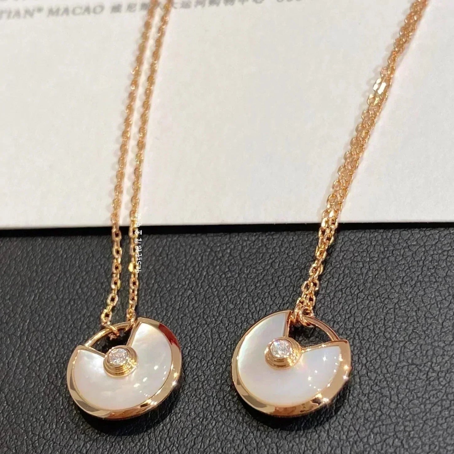 [Okajuri Jewelry]AMULETTE ROSE GOLD MOP NECKLACE