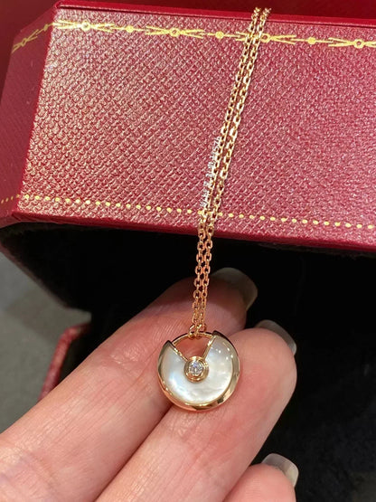 [Okajuri Jewelry]AMULETTE ROSE GOLD MOP NECKLACE