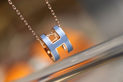 [Okajuri Jewelry]POP H PEDANT PINK GOLD