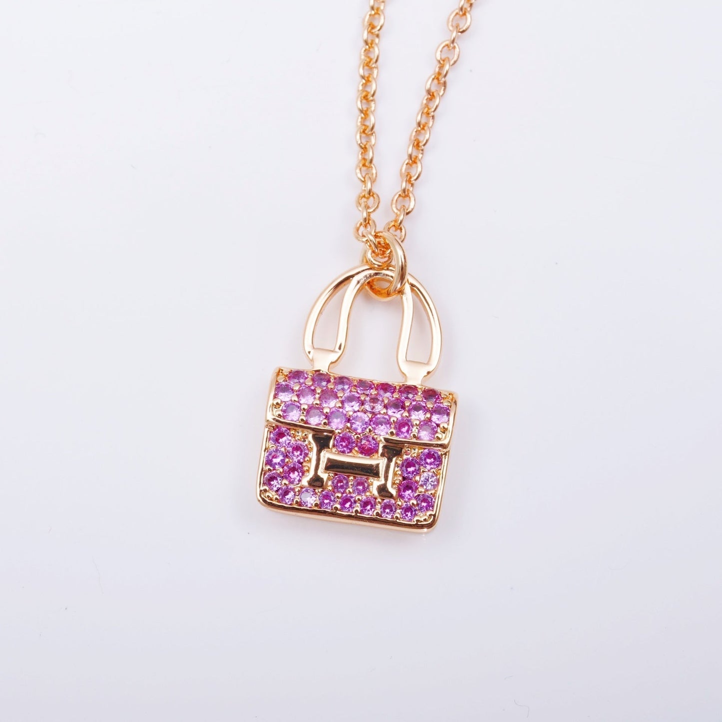 [Okajuri Jewelry]CONSTANCE PEDANT PURPLE DIAMOND NECKLACE