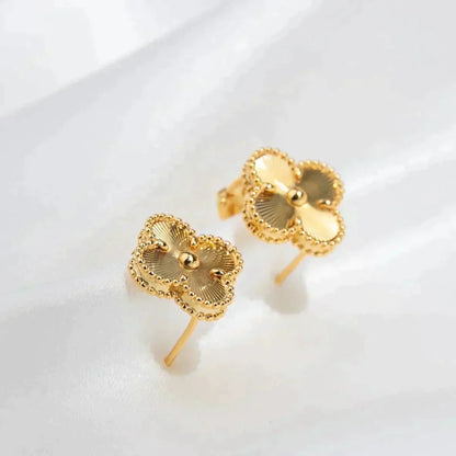 [Okajuri Jewelry]CLOVER MEDIUM 1 MOTIFS LASER EARRINGS