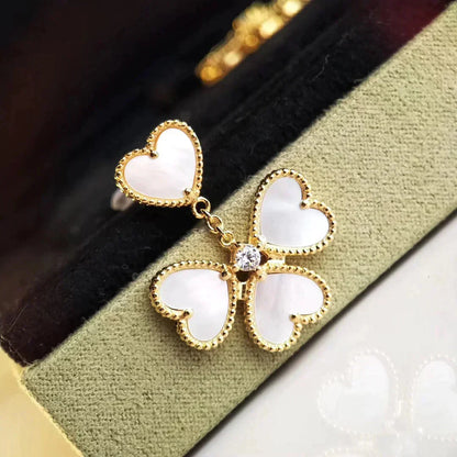 [Okajuri Jewelry]CLOVER SWEET WHITE MOP EARRINGS
