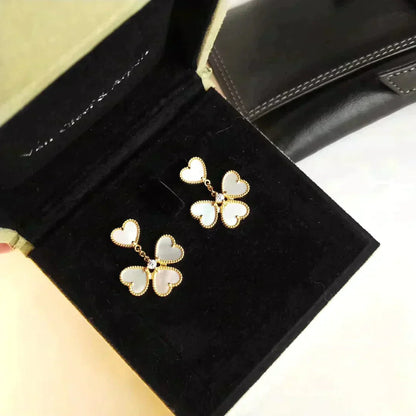 [Okajuri Jewelry]CLOVER SWEET WHITE MOP EARRINGS