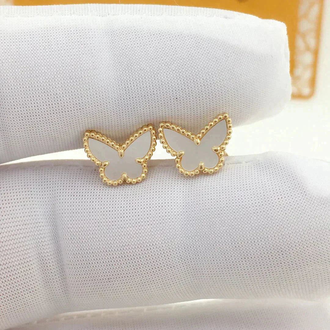 [Okajuri Jewelry]SWEET BUTTERFLY MOP EARSTUDS