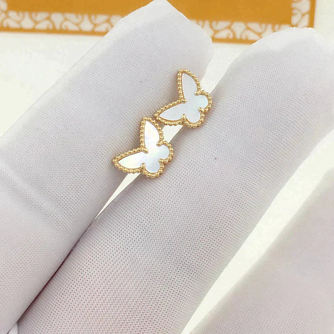 [Okajuri Jewelry]SWEET BUTTERFLY MOP EARSTUDS