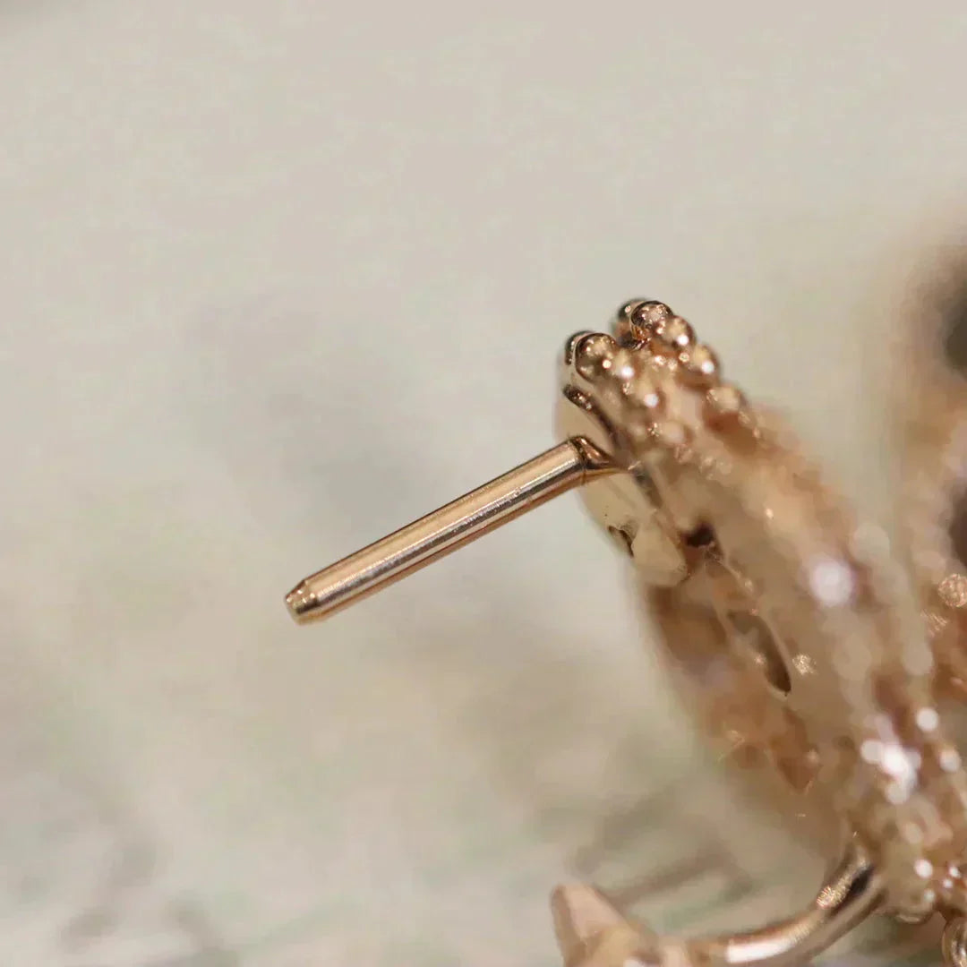 [Okajuri Jewelry]CLOVER MEDIUM 1 MOTIFS FUll DIAMOND EARRINGS