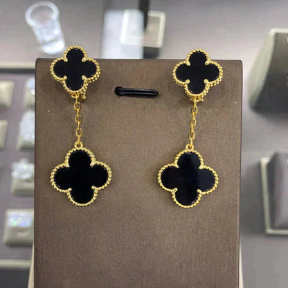 [Okajuri Jewelry]CLOVER 2 MOTIFS  EARRINGS (MULTIPLE CHOICESC
