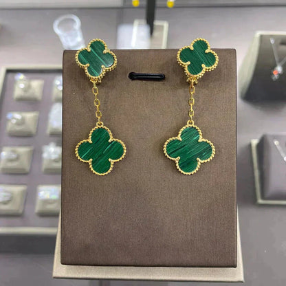 [Okajuri Jewelry]CLOVER 2 MOTIFS  EARRINGS (MULTIPLE CHOICESC