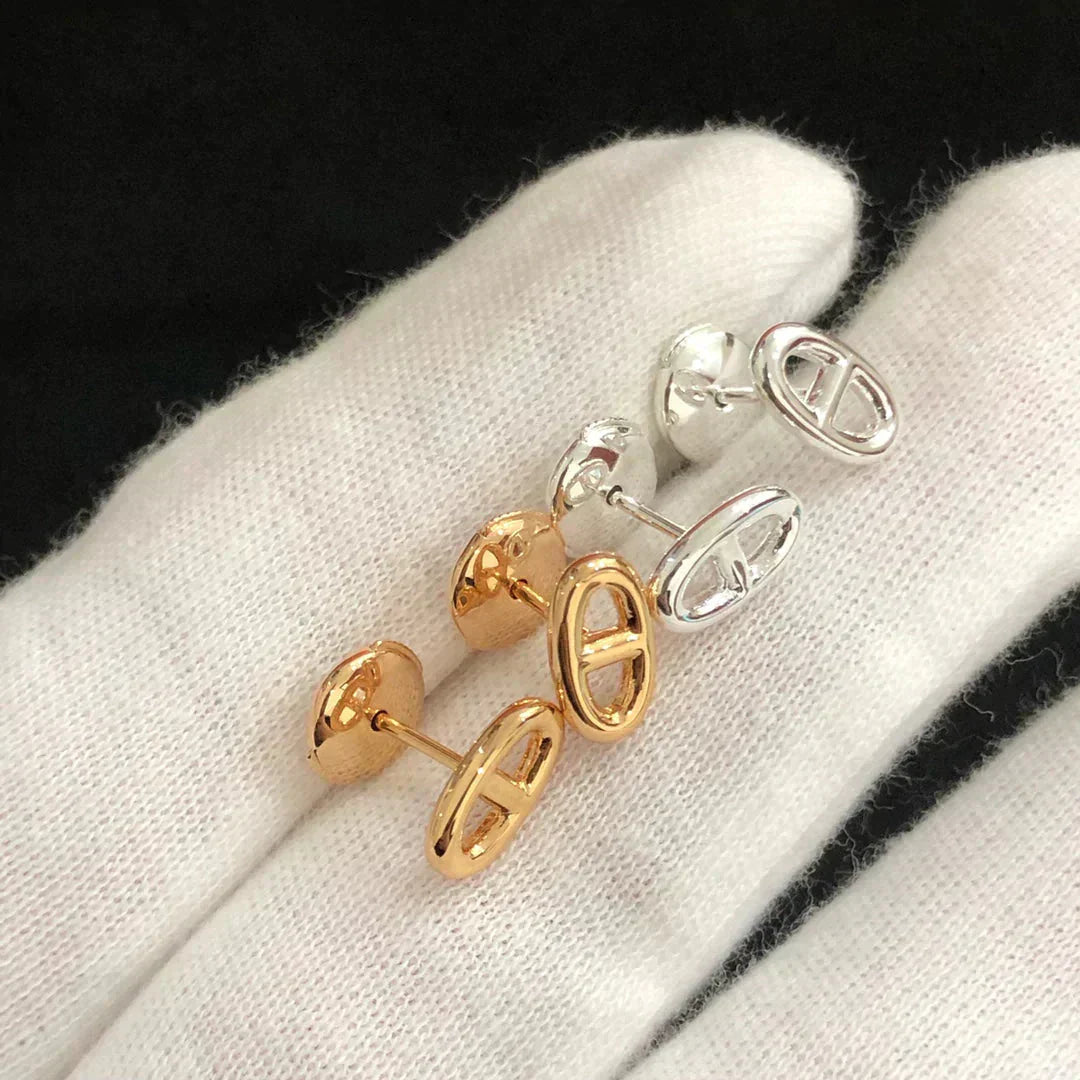 [Okajuri Jewelry]CHAINE SMALL EARRINGS GOLD AND SILVER
