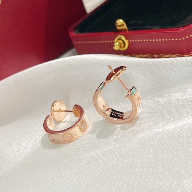 [Okajuri Jewelry]LOVE EARRINGS 5.7MM 2 DIAMONDS