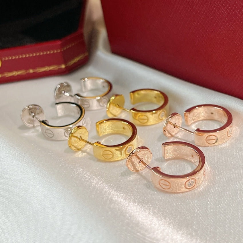 [Okajuri Jewelry]LOVE EARRINGS 5.7MM 2 DIAMONDS