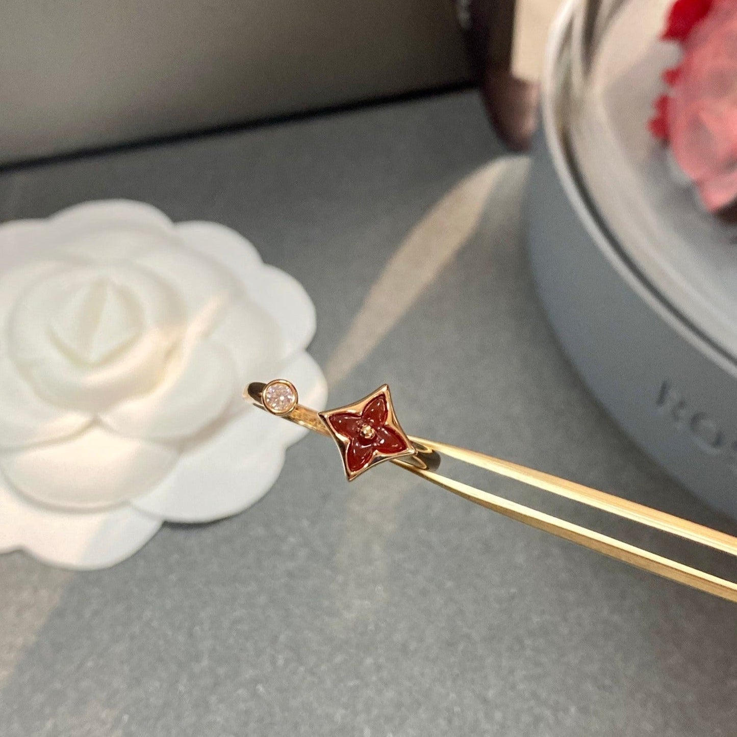 [Okajuri Jewelry]STAR 1 DIAMOND OPEN RING