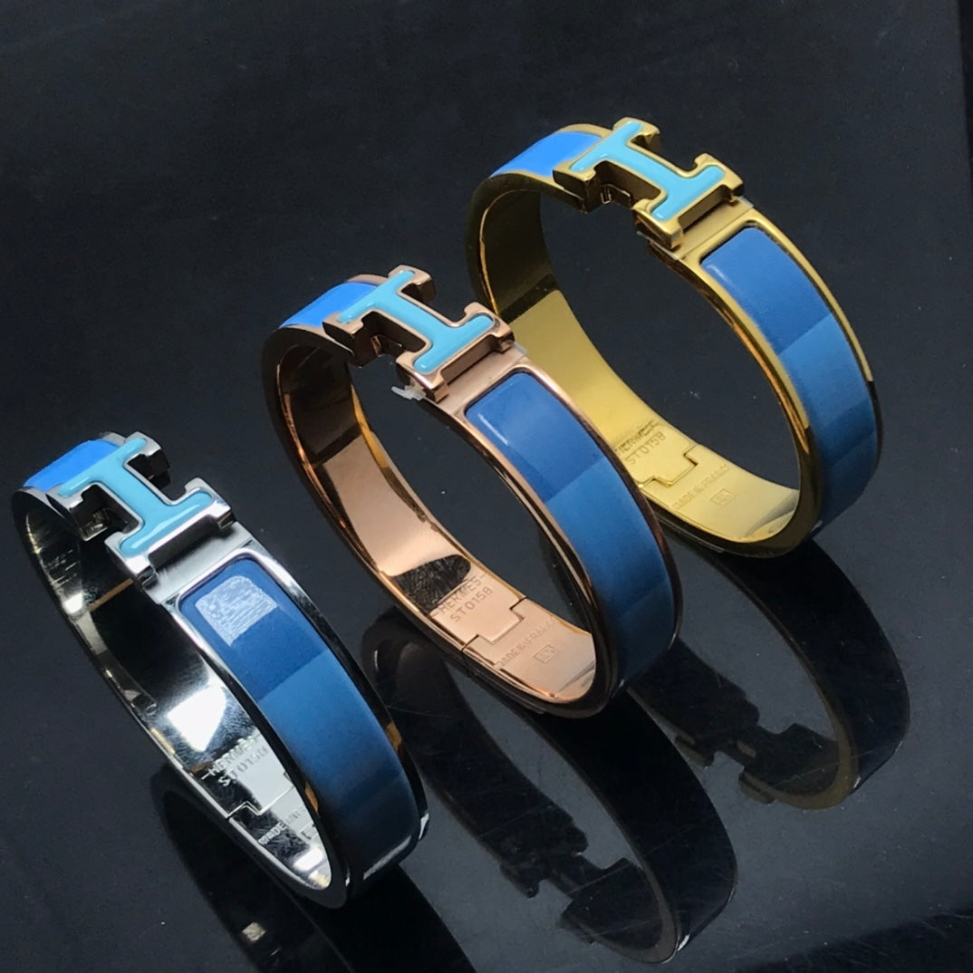[Okajuri Jewelry]H BRACELET BLUE RAINBOW CERAMIC