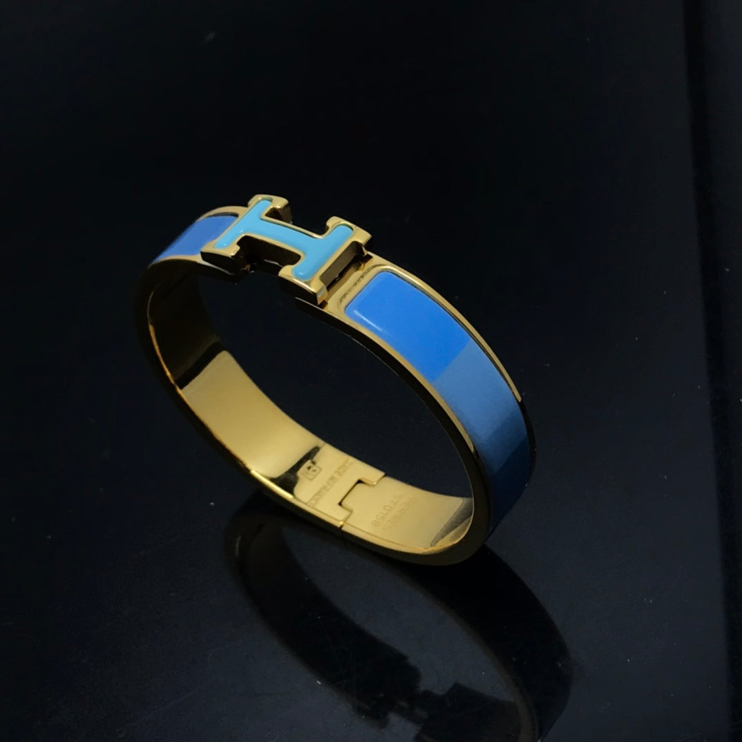 [Okajuri Jewelry]H BRACELET BLUE RAINBOW CERAMIC