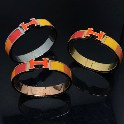 [Okajuri Jewelry]H BRACELET ORANGE RAINBOW CERAMIC