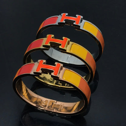 [Okajuri Jewelry]H BRACELET ORANGE RAINBOW CERAMIC