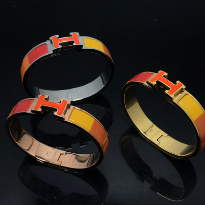 [Okajuri Jewelry]H BRACELET ORANGE RAINBOW CERAMIC