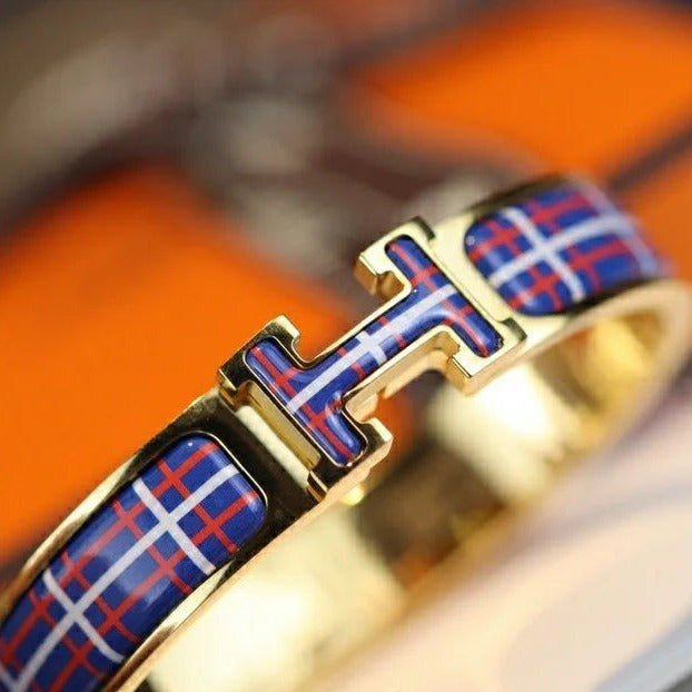 [Okajuri Jewelry]H TARTAN BRACELET 12MM