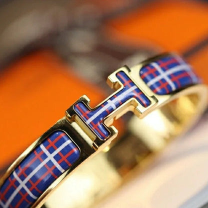 [Okajuri Jewelry]H TARTAN BRACELET 12MM