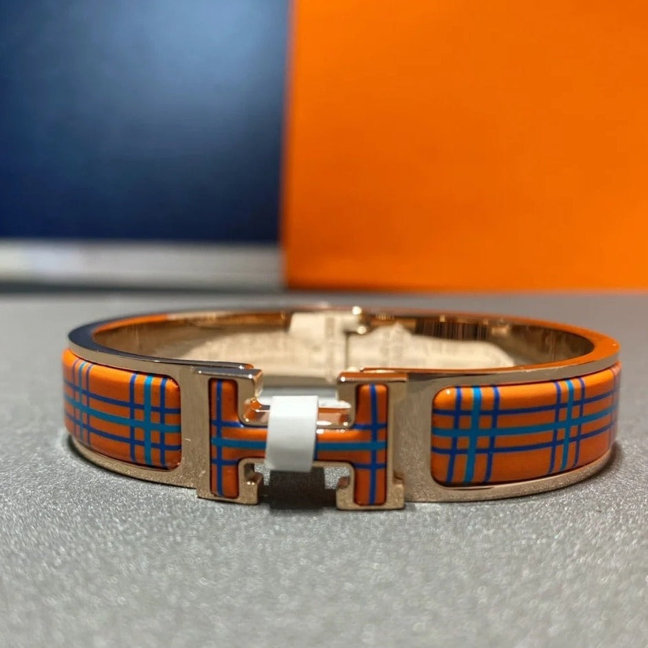 [Okajuri Jewelry]H TARTAN BRACELET 12MM
