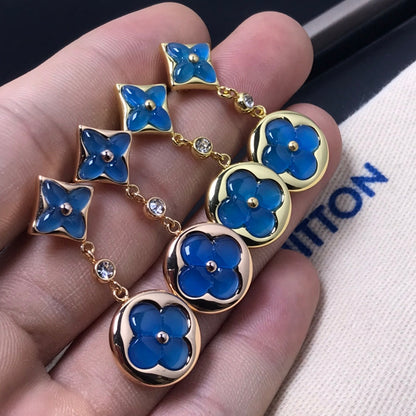 [Okajuri Jewelry]STAR AND SUN AGATE DIAMOND EARRINGS