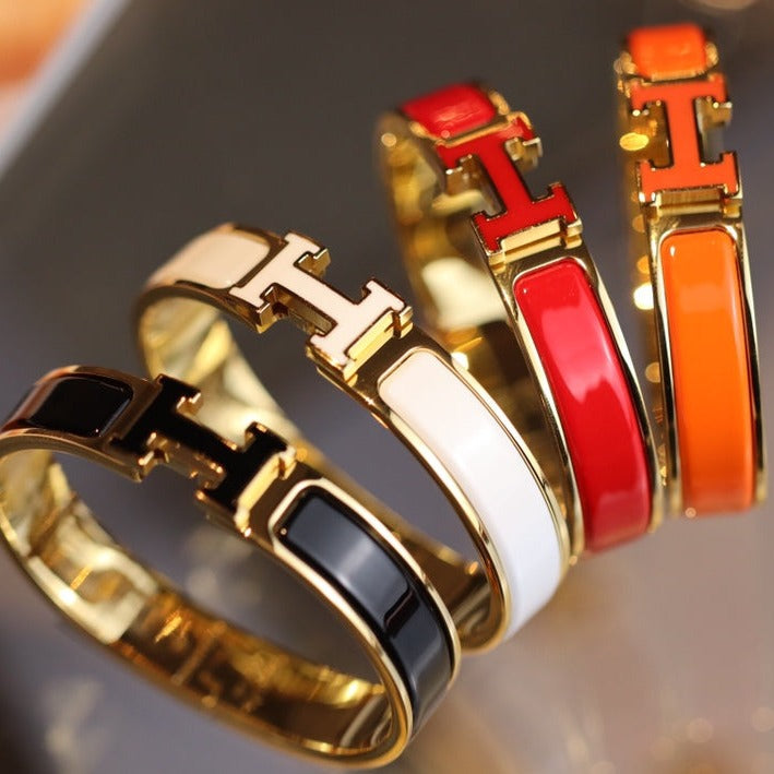 [Okajuri Jewelry]H BRACELET 12MM GOLD