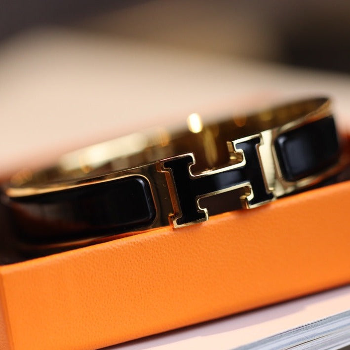 [Okajuri Jewelry]H BRACELET 12MM GOLD