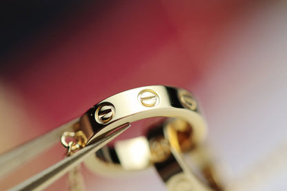 [Okajuri Jewelry]LOVE NECKLACE DOUBLE RING GOLD