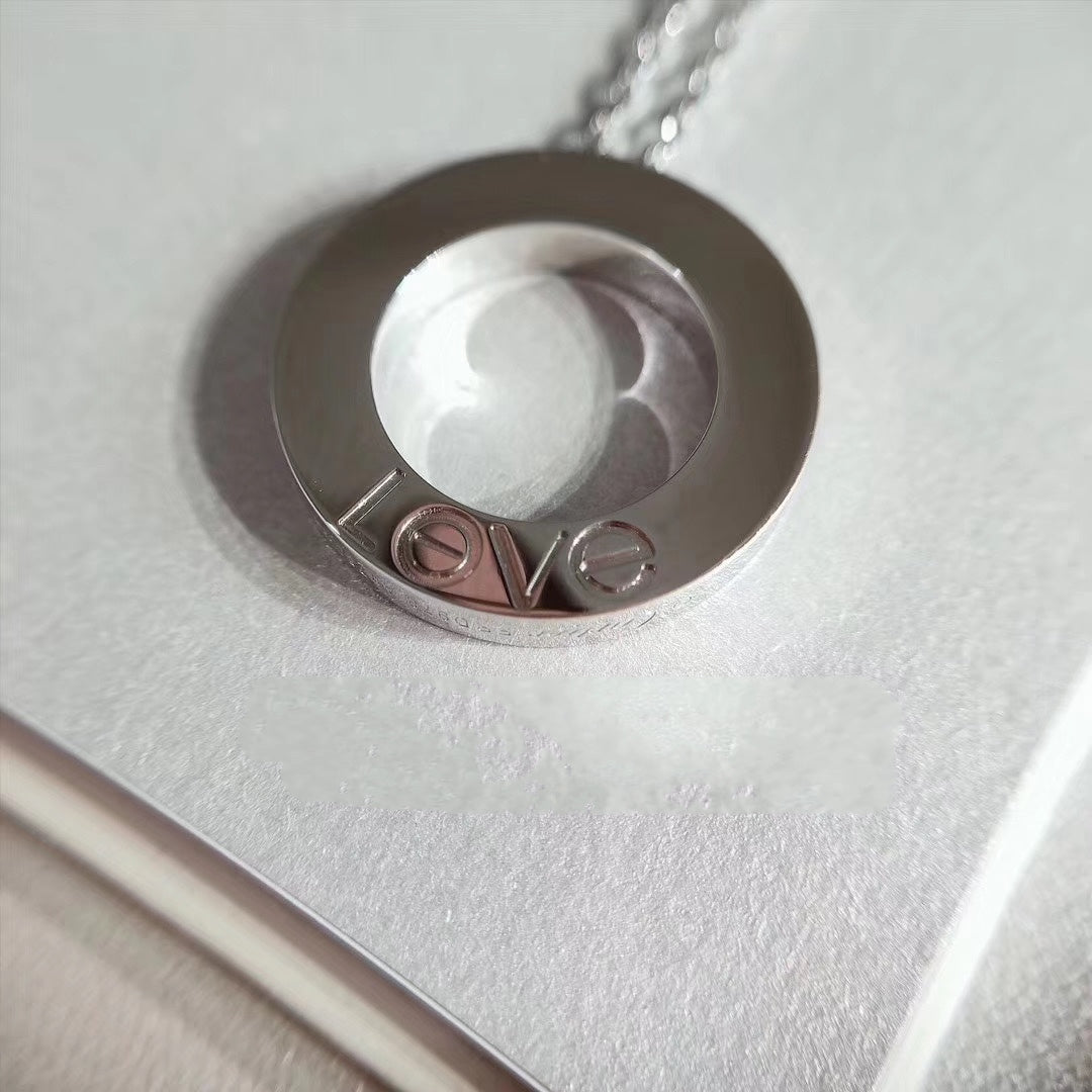 [Okajuri Jewelry]LOVE NECKLACE ADJUSTABLE SILVER